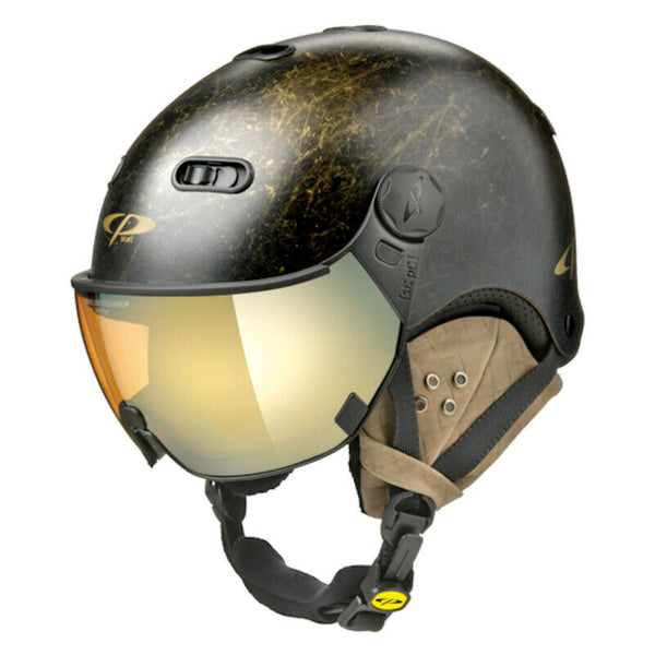 CP Carachillo Vintage Visierhelm gold mirror Skihelm Snowboardhelm