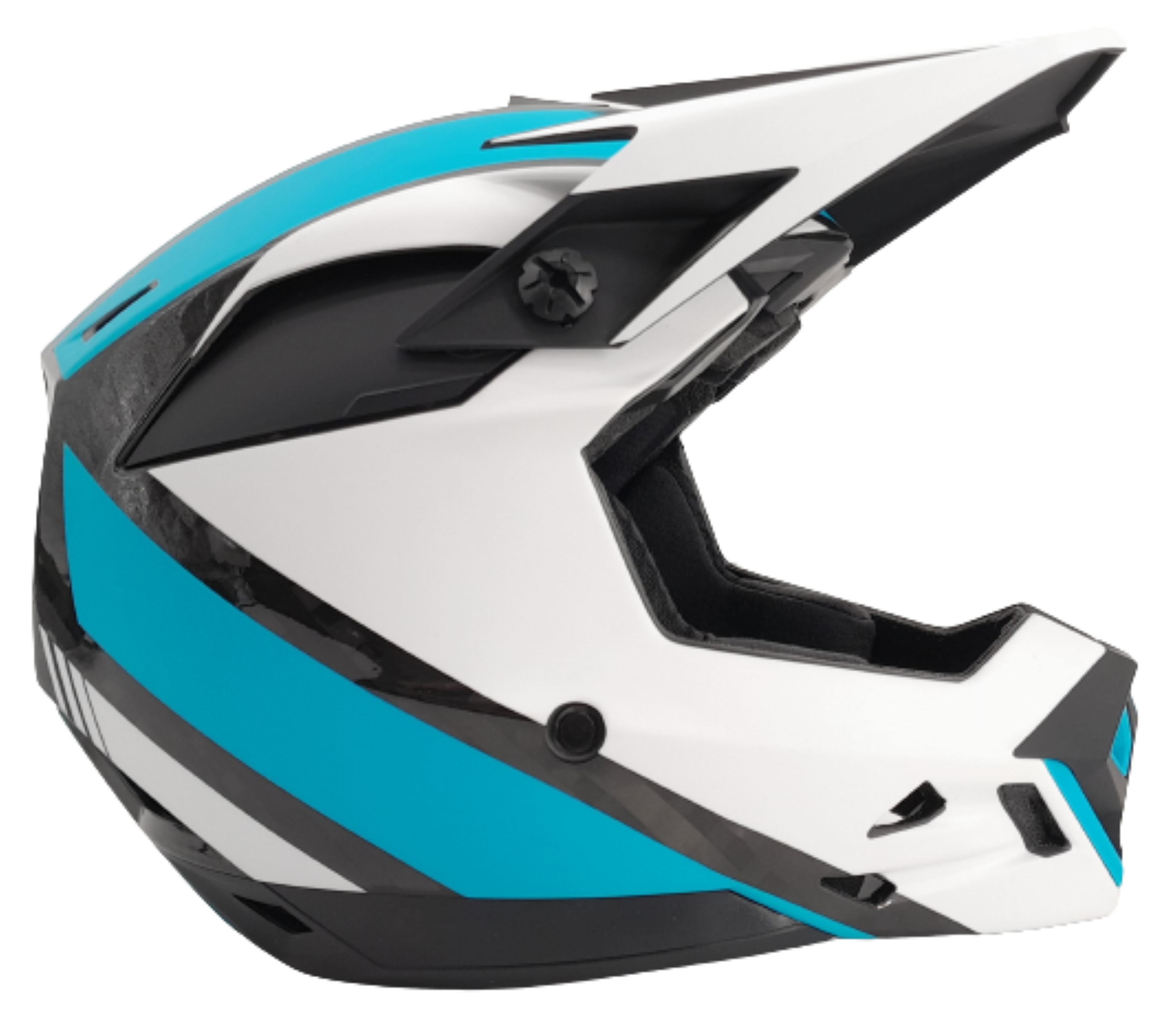 Bell BS FULL-10 SPHERICAL MIPS Full Face Fahrradhelm matte white blue shiny carbon Gr. M (55-57 cm) Unisex