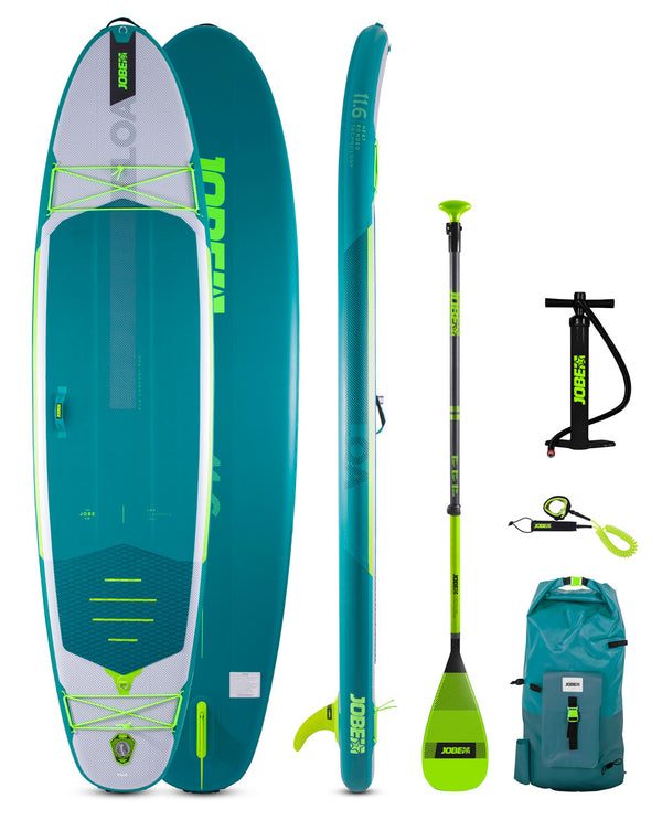 Jobe Loa 11.6 Aufblasbares SUP Board Paket Teal-Lime Green