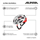 Alpina Valparola Fahrradhelm white red Unisex