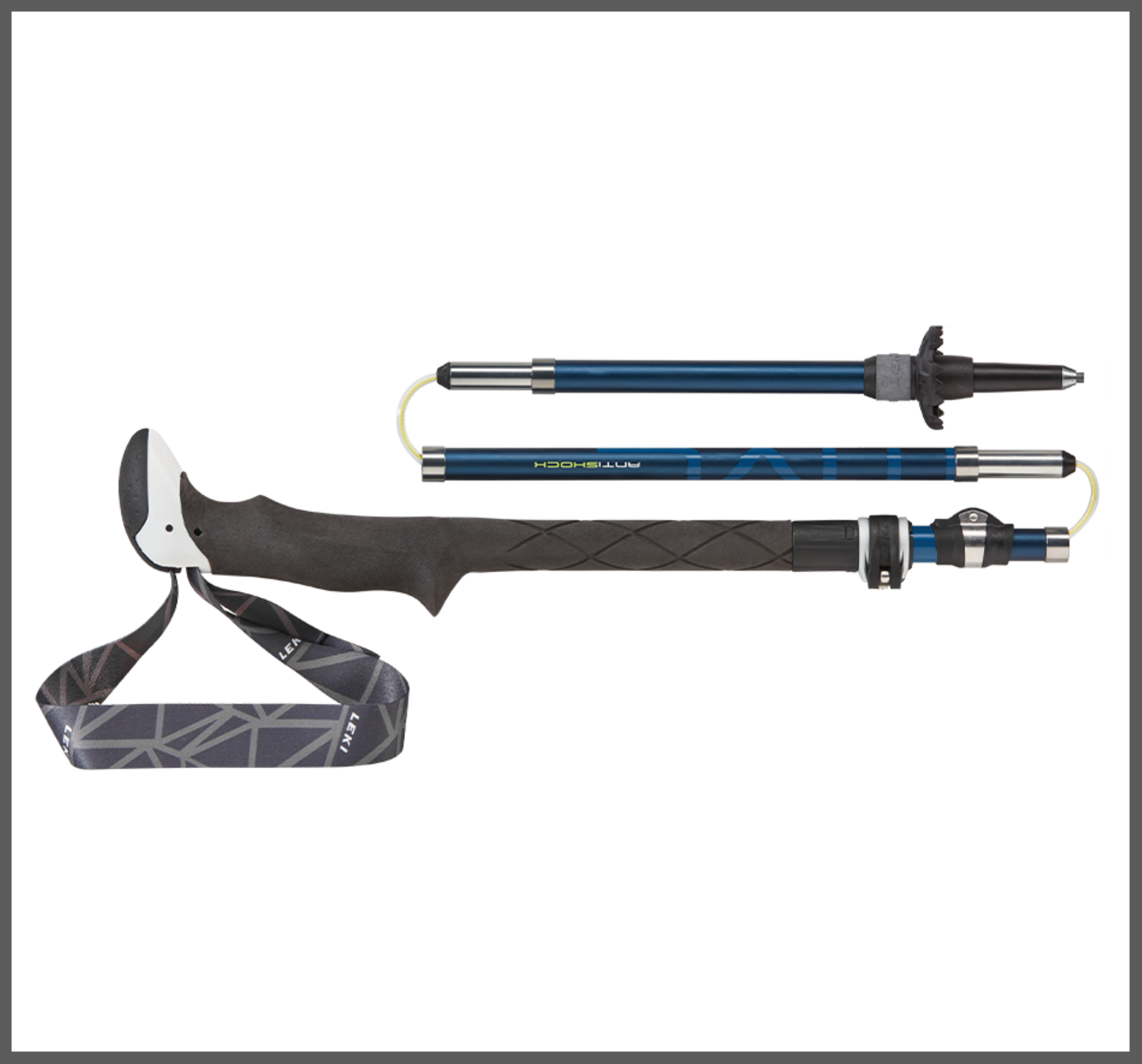 Leki MIC VARIO CARBON ANTISHOCK Wanderstöcke blau-weiß