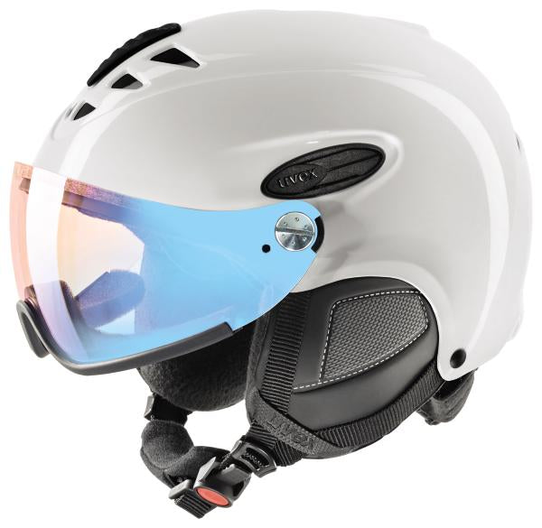 Uvex hlmt 300 visor vario Visier white shiny Skihelm Snowboardhelm