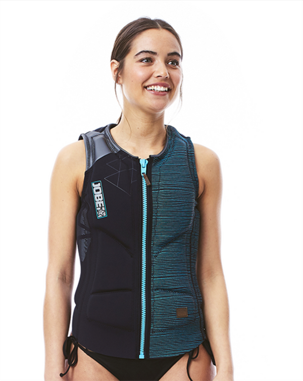 Jobe COMP VEST ZIPPER Schwimmweste black teal Damen