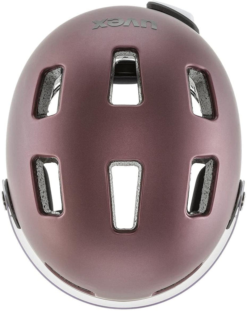 uvex RUSH VISOR Fahrradhelm blackberry mat Unisex