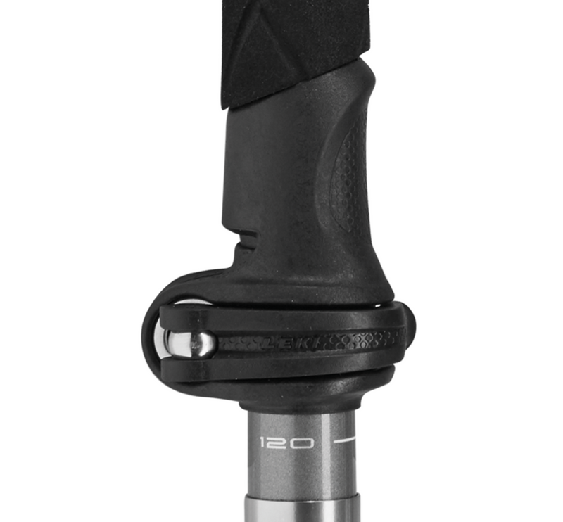 Leki MICRO VARIO CARBON STRONG Trekkingstöcke schwarz-hellanthrazit-weiß 120-140 cm