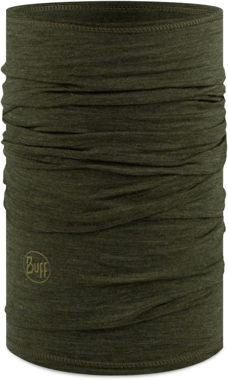 Buff MERINO LIGHTWEIGHT MULTIFUNKTIONSTUCH für Erwachsene solid bark olive Gr. One Size