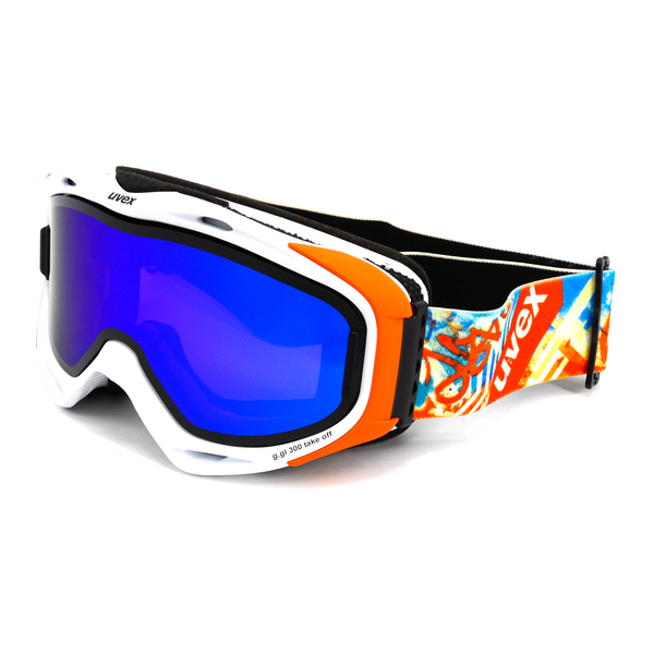 uvex G.GL 300 TO Skibrille Weiß/Orange Unisex + Wechselscheibe Blau