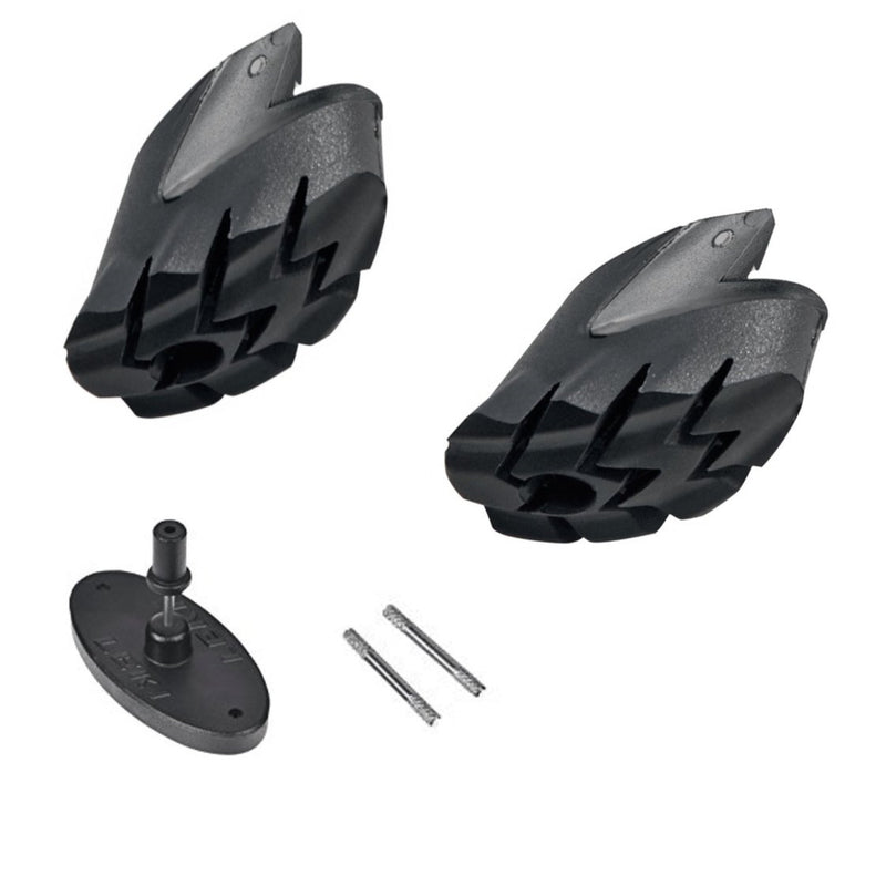 Leki Ersatzpad für Nordic Walking Stöcke Smart Tip Pad Paarweise Gummipuffer black j21