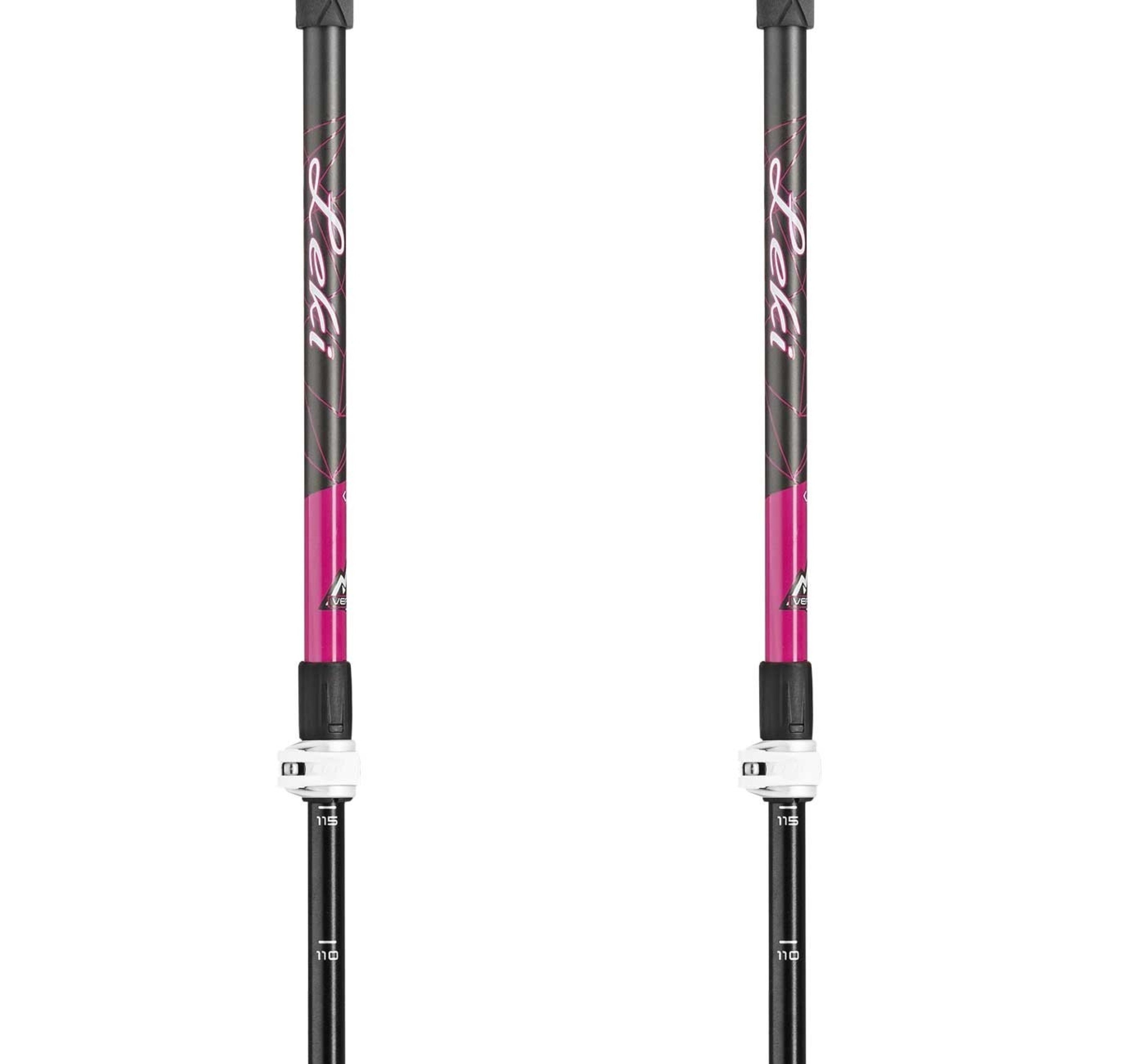 Leki AERGONLITE 2 LADY SL2 PLUS Touringstöcke dunkelanthrazit-berry-weiß (100-135 cm)