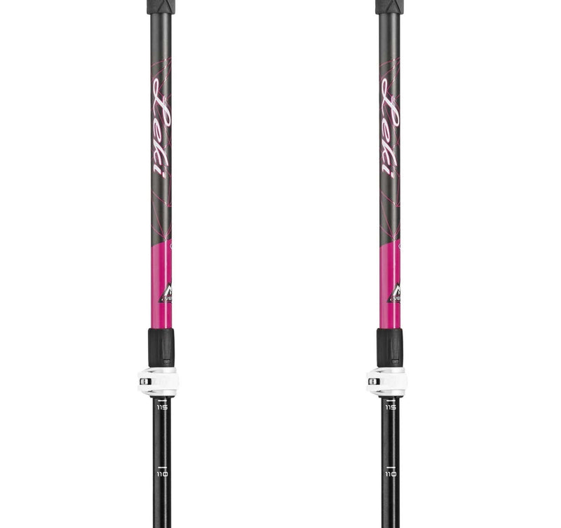 Leki AERGONLITE 2 LADY SL2 PLUS Touringstöcke dunkelanthrazit-berry-weiß (100-135 cm)
