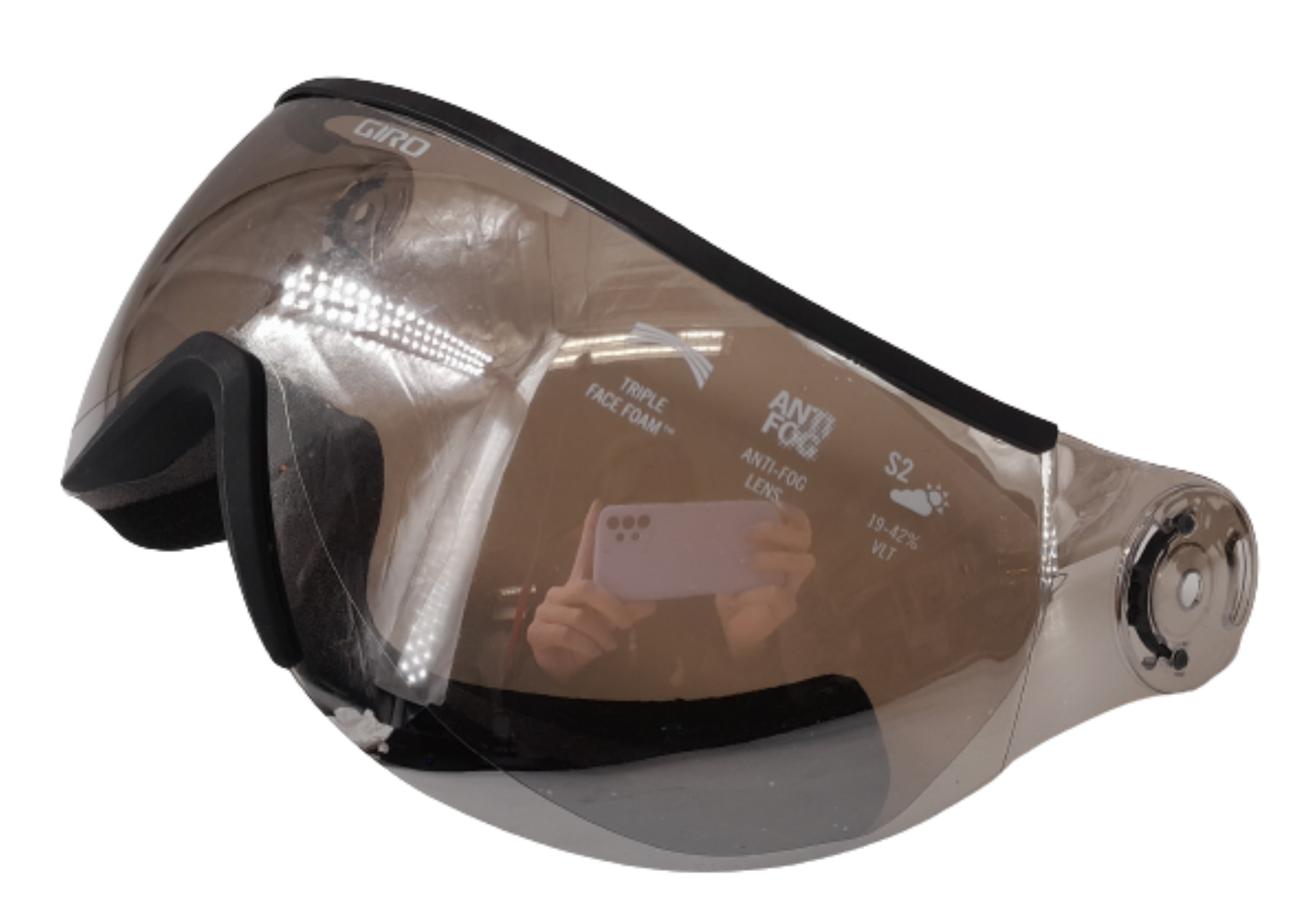 Giro SHIELD Ersatzvisier für Ski- und Snowboardhelme Buzz silvert Gr. Unisize