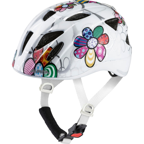 Alpina XIMO Fahrradhelm white flowers Kinder