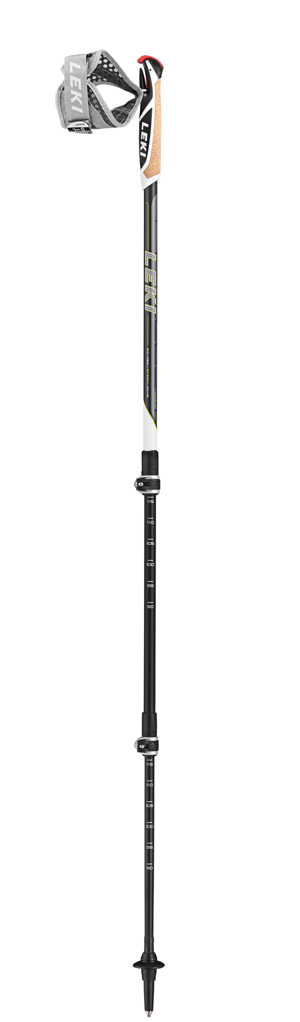 Leki TRAVELLER CARBON Wanderstöcke anthrazit-weiß-green Unisex