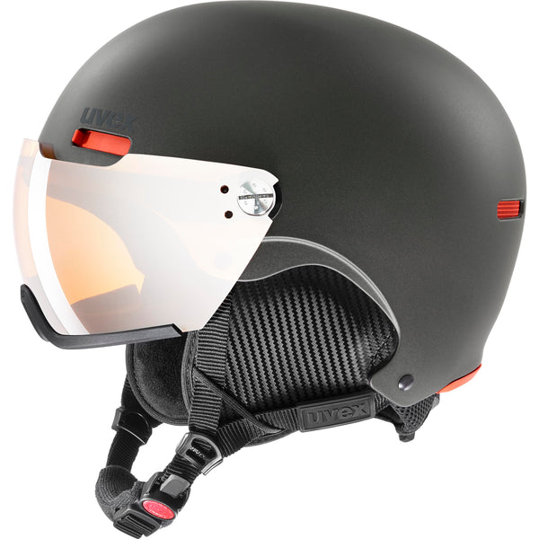 uvex HLMT 500 VISOR Ski-Snowboardhelm dark slate orange mat Unisex