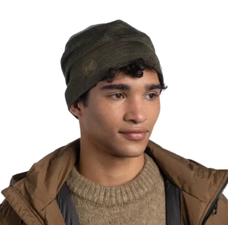 Buff MERINO MIDWEIGHT BEANIE für Erwachsene solid bark olive Gr. One Size