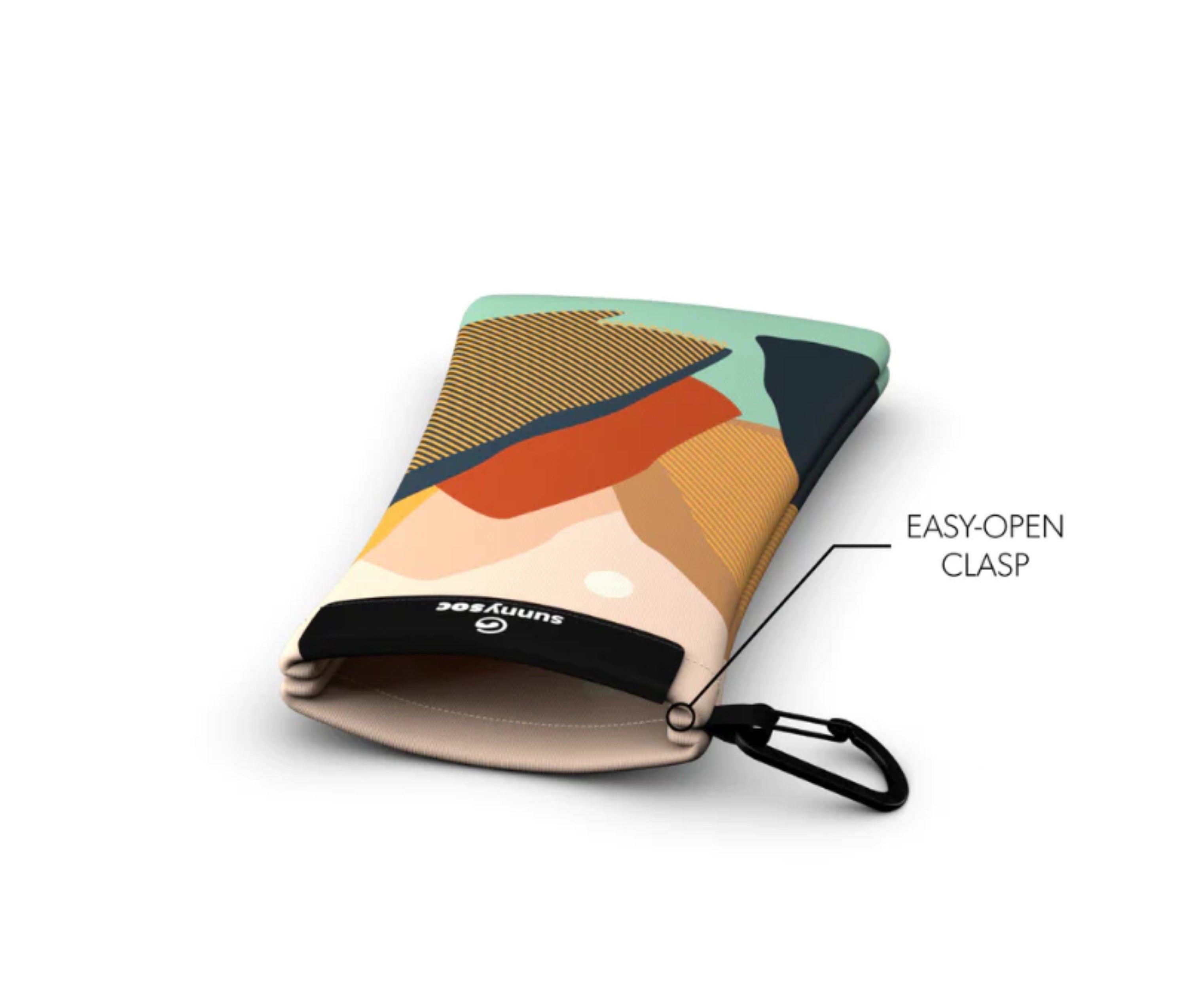 Sunnysoc COLORED MOUNTAIN Etui Brille Sonnenbrille Handy Tasche Schutzhülle Beutel Sack mit Karabinerhaken