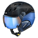 CP CORAO + CARBON Ski-Snowboardhelm blue carbon shiny / blue soft touch Unisex