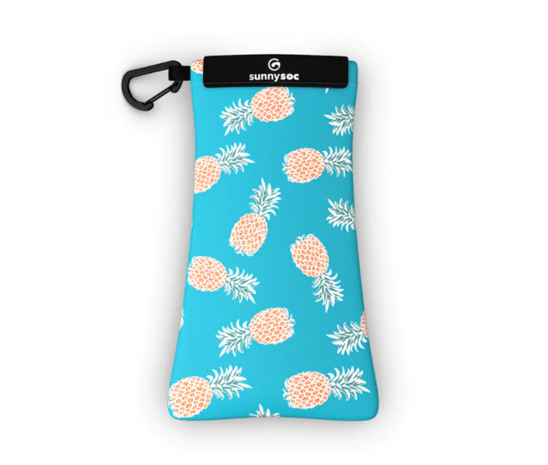 Sunnysoc PINEAPPLE Etui Brille Sonnenbrille Handy Tasche Schutzhülle Beutel Sack mit Karabinerhaken