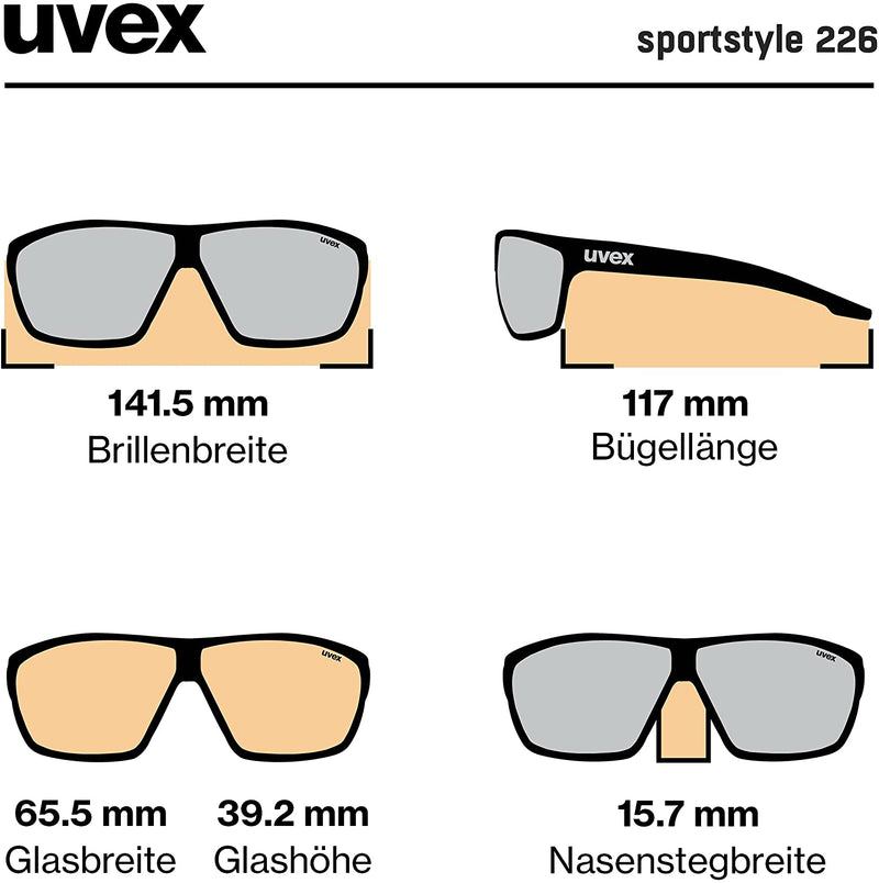 uvex SPORTSTYLE 226 Sportbrille grey red Unisex