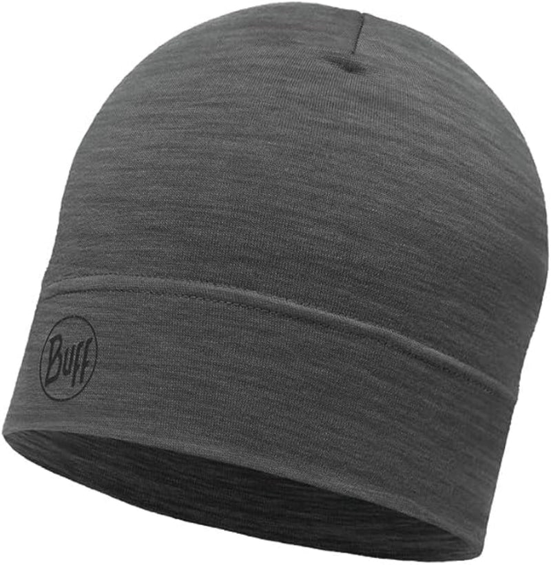 Buff MERINO LIGHTWEIGHT BEANIE für Erwachsene solid grey Gr. One Size