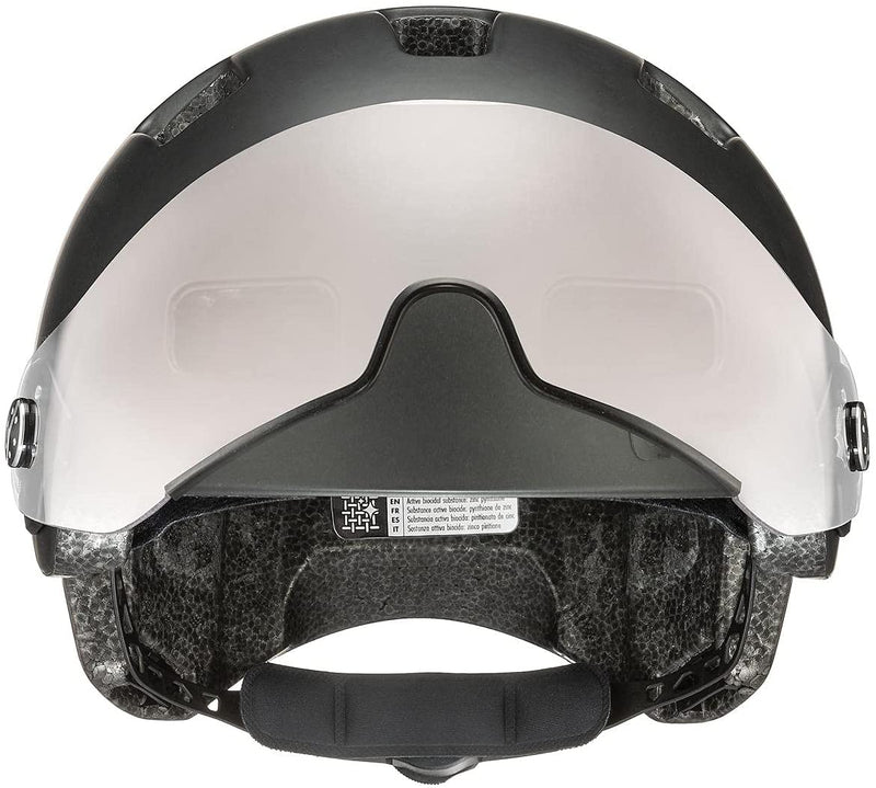 uvex RUSH VISOR Fahrradhelm black silver mat Unisex