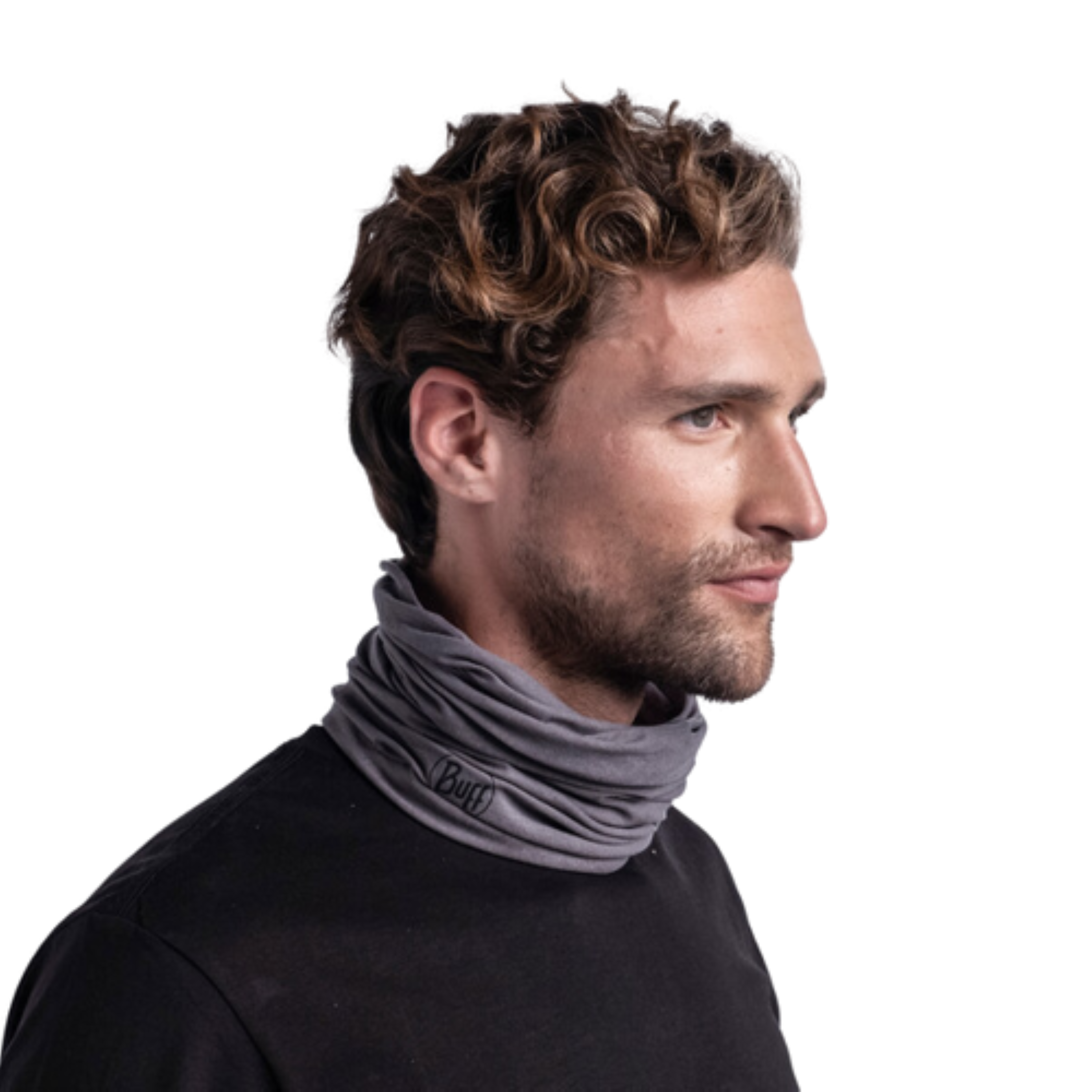 Buff ORIGINAL ECOSTRECH MULTIFUNKTIONSTUCH für Erwachsene solid grey Gr. One Size