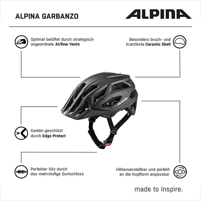 Alpina GARBANZO Fahrradhelm black matt Unisex