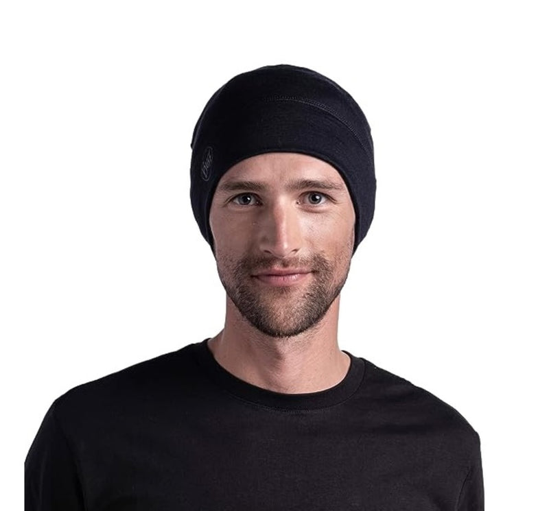 Buff MERINO LIGHTWEIGHT BEANIE für Erwachsene solid black Gr. One Size