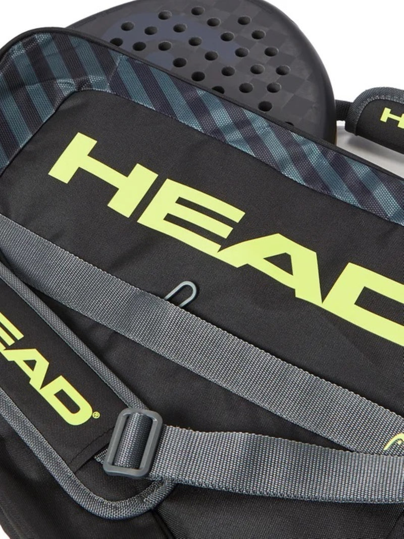 Head BASE PADEL BAG M BKNY Padel-Tasche black neon yellow