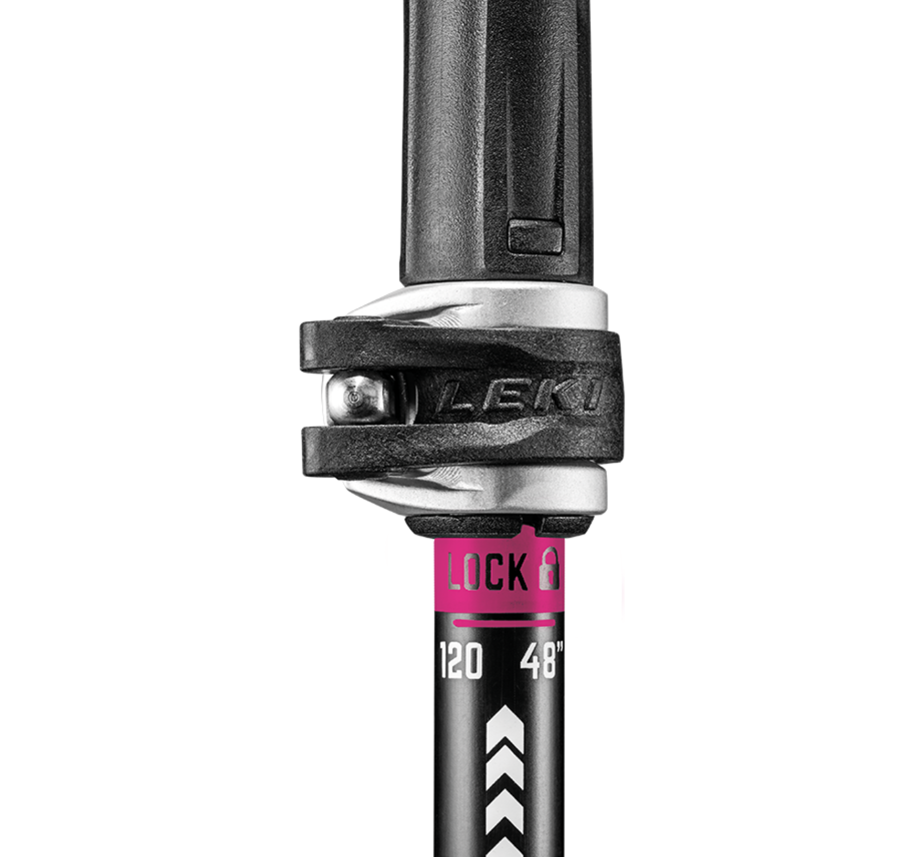 LEKI Stöcke MCT Vario TA Women Cross Trail 100-120cm weiß-schwarz-pink Trekking Wanderstöcke
