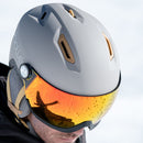 Bollé ECO V-ATMOS Ski- und Snowboardhelm mit Visier oatmeal matte Unisex