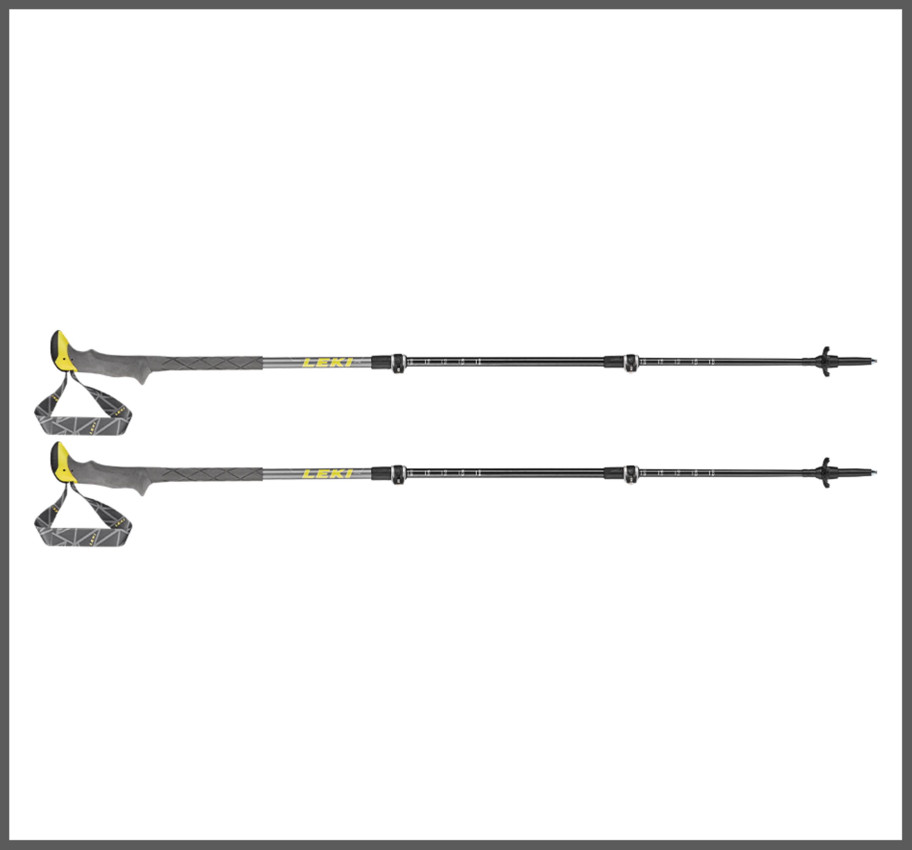 LEKI Stöcke SherpaLiteXTG Trekking 100-135cm grau-gelb-weiß Wanderstöcke Outdoor j21