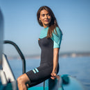 Jobe SOFIA 3/2 mm Neoprenanzug Shorty vintage teal Damen
