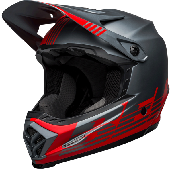 Bell BS FULL- 9 FUSION MIPS Full Face Fahrradhelm matte louver matte grey red Gr. M (55-57 cm) Unisex