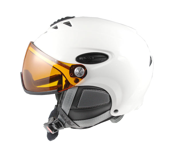 uvex HLMT 300 Visor Lasergold 55-58 cm Skihelm Shiny White Unisex