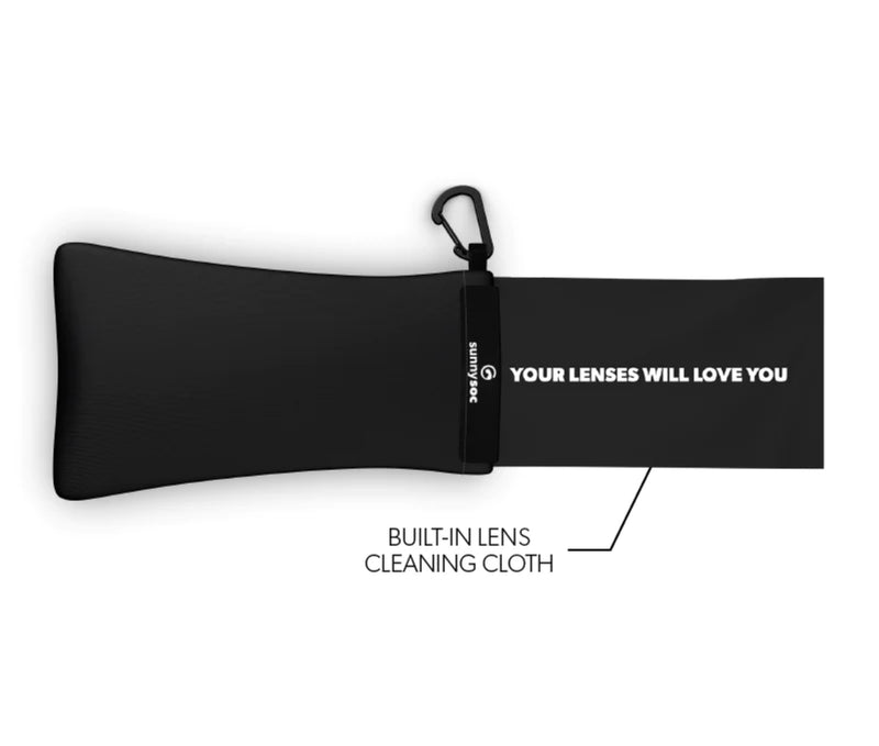 Sunnysoc BLACK Etui Brille Sonnenbrille Handy Tasche Schutzhülle Beutel Sack mit Karabinerhaken