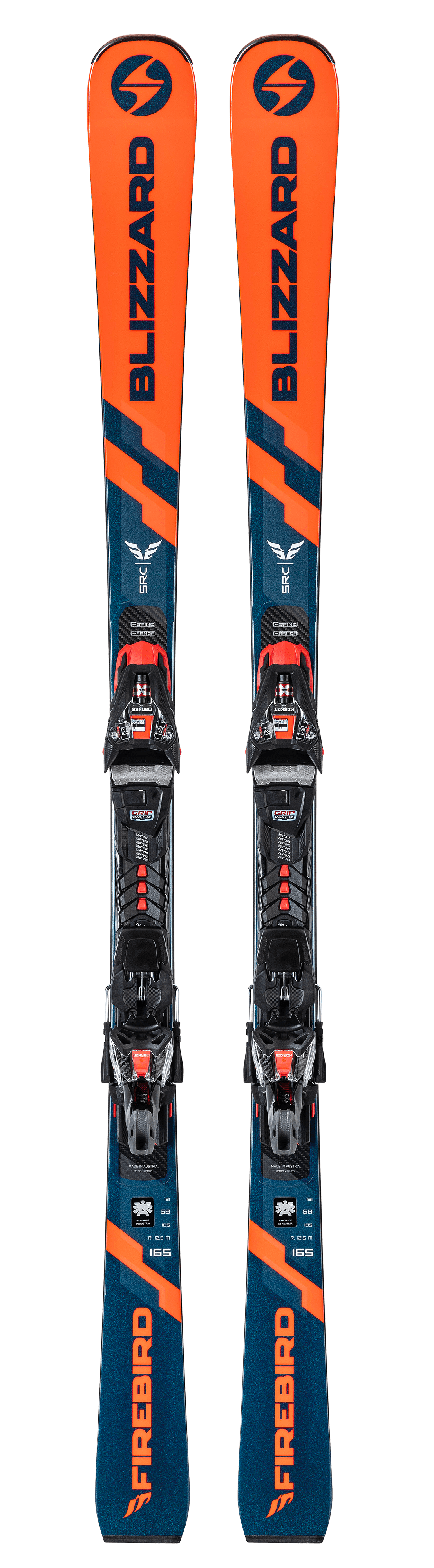 Blizzard FIREBIRD SRC 165cm + Marker XCELL 14 Herren Rennski Blau Orange