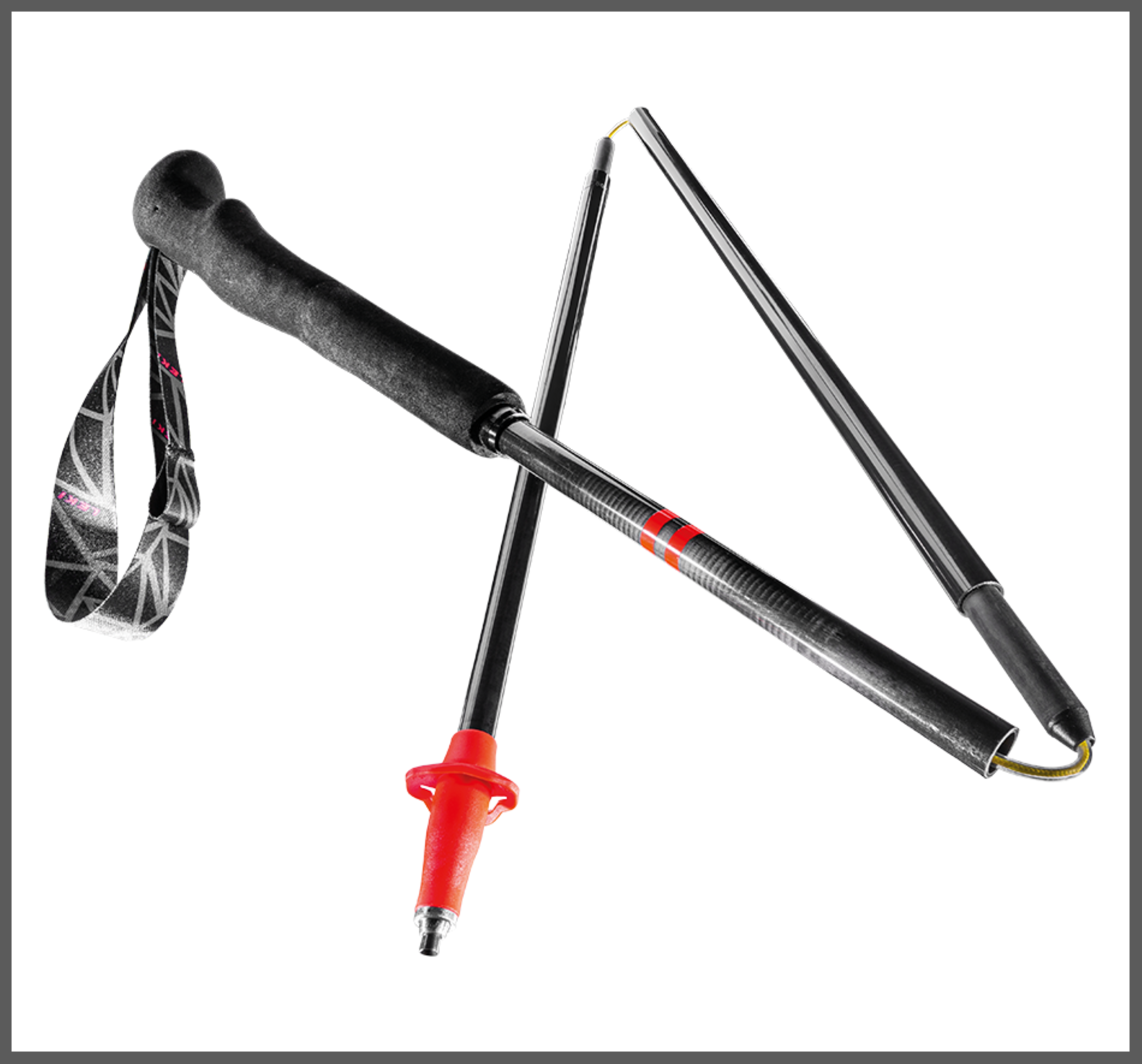 Leki MICRO RCM SUPERLIGHT Wanderstöcke carbon-rot-gelb