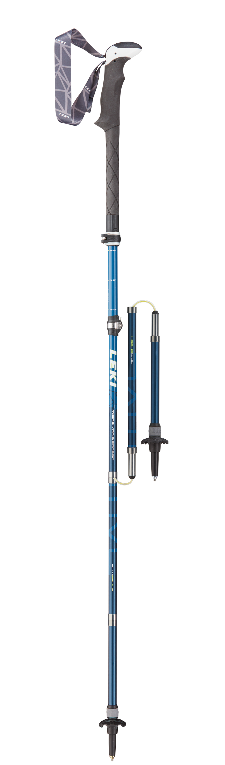 Leki MIC VARIO CARBON ANTISHOCK Wanderstöcke blau-weiß