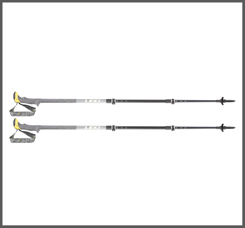 LEKI Stöcke SherpaXTG Trekking 110-146cm grau-weiß-gelb Wanderstöcke Outdoor j21