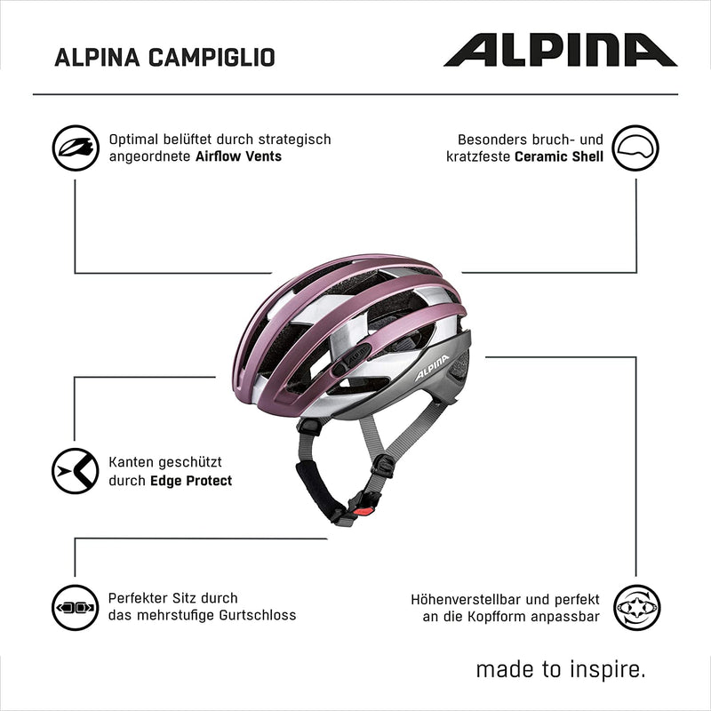 Alpina CAMPIGLIO Fahrradhelm rose silver Damen