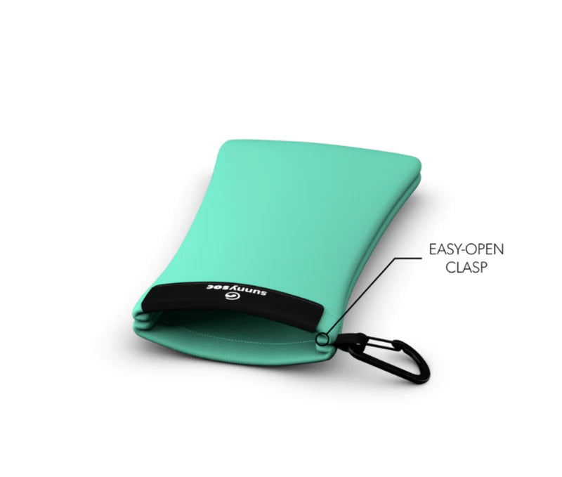 Sunnysoc MINT Etui Brille Sonnenbrille Handy Tasche Schutzhülle Beutel Sack mit Karabinerhaken