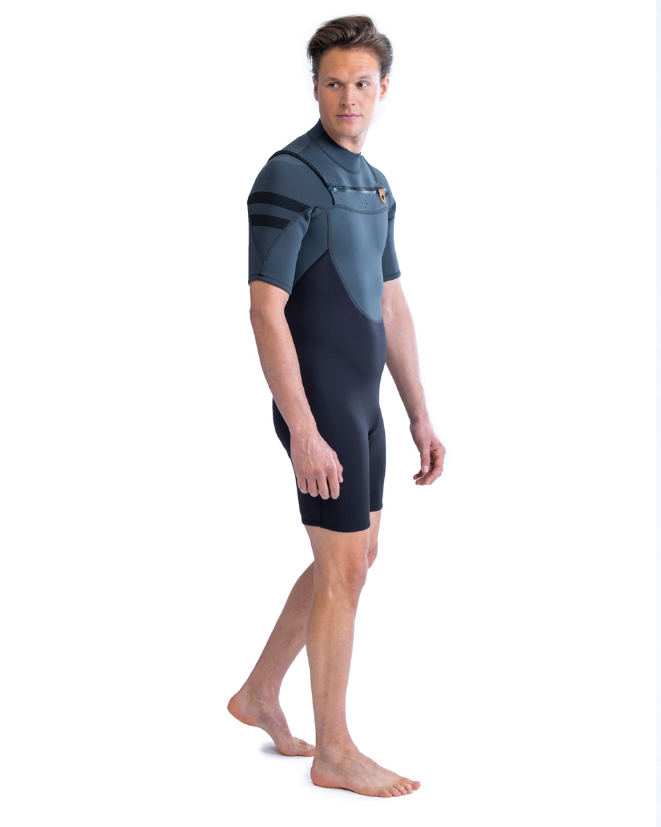 Jobe PERTH 3/2 mm Neoprene Shorty chestzip grey Herren