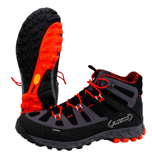 AKU Alterra Lite MID GTX Wanderschuhe black grey red Gr. 42 Herren