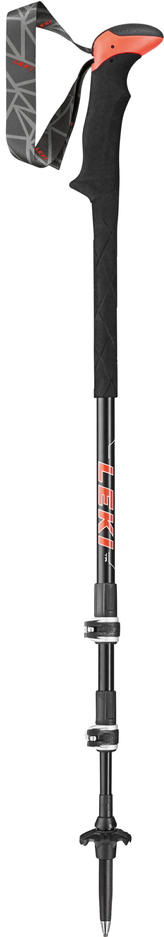 LEKI Stöcke CarbononTAXTG Trekking 100-135cm schwarz-rot-weiß Wanderstöcke Outdoor j21
