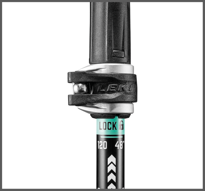 LEKI Stöcke MCT 12 Vario Carbon Women Cross Trail 100-120 cm weiß-schwarz-mint Trekking Wanderstöcke