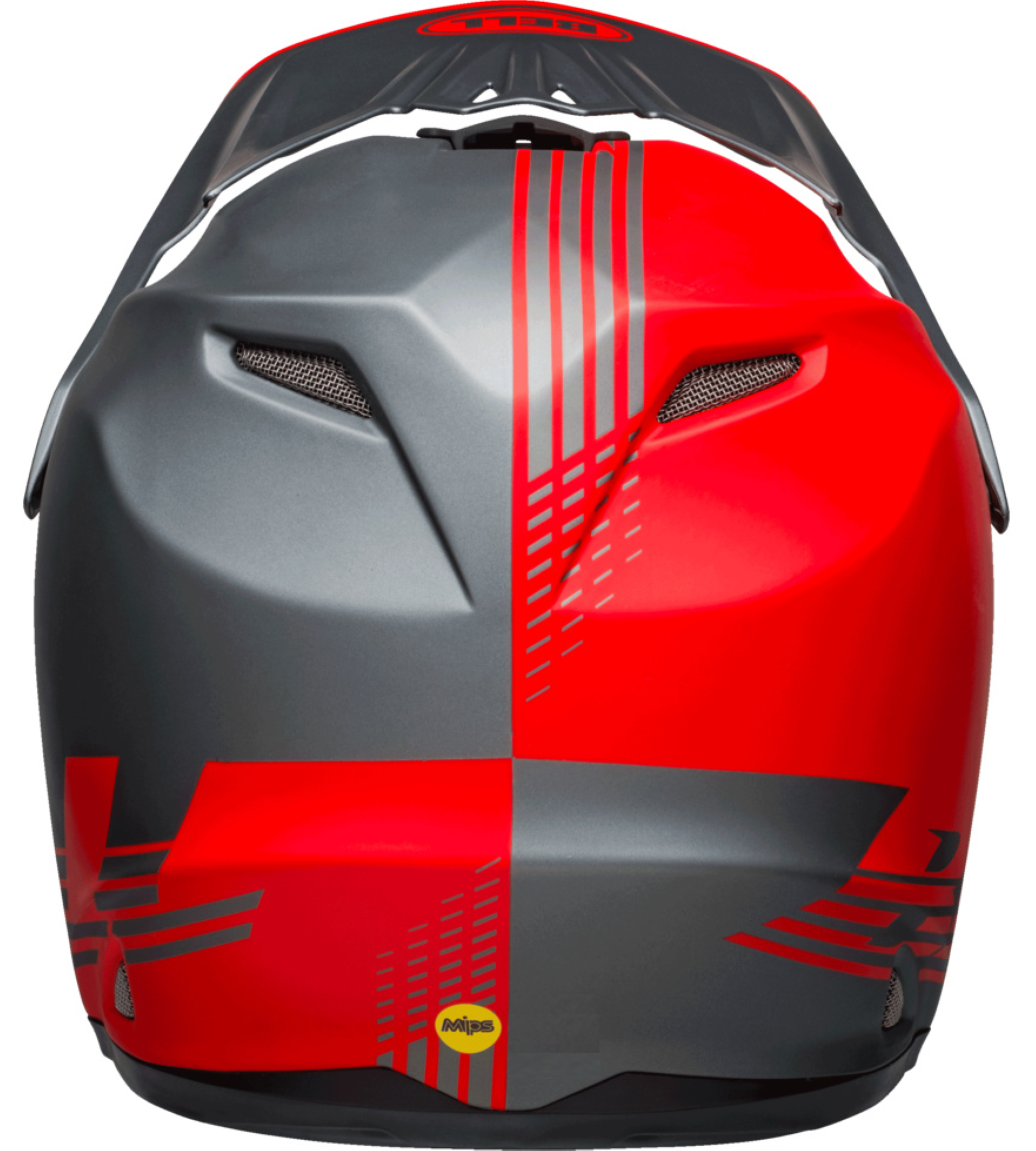 Bell BS FULL- 9 FUSION MIPS Full Face Fahrradhelm matte louver matte grey red Gr. M (55-57 cm) Unisex