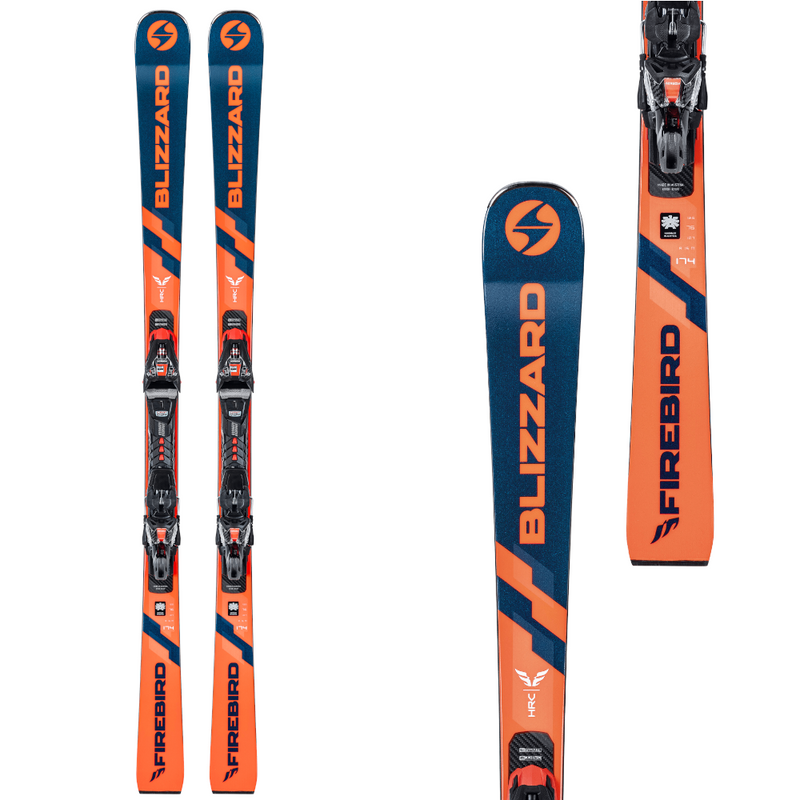 Blizzard FIREBIRD HRC 174cm + Marker XCELL 14 - Herren Rennski Blau Orange