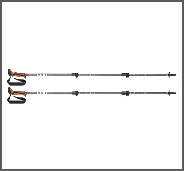 Leki KHUMBU ANTISHOCK Wanderstöcke anthrazit-weiß-orange