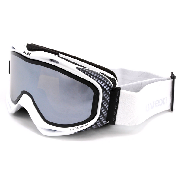 uvex G.GL 300 TOP Skibrille Weiß Unisex + Wechselscheibe Silber blk